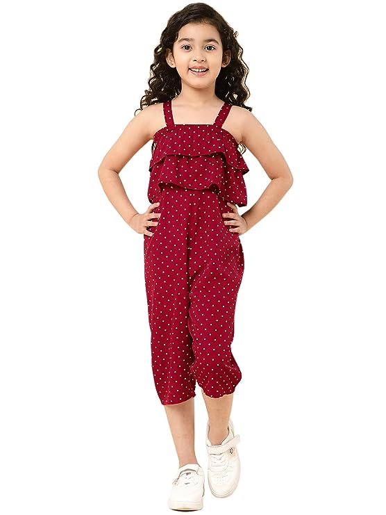 Polyester Ruffle Jumpsuit